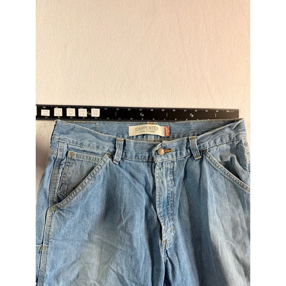 Levi's Carpenter Loose Straight Jeans Mens 33x30 (32x29.5) Blue Denim Authentic